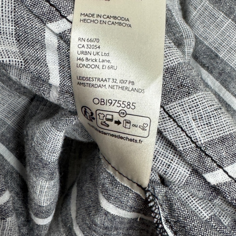 ANTHROPOLOGIE Pilcro Linen Henley Surf Shirt - Picture 15 of 15
